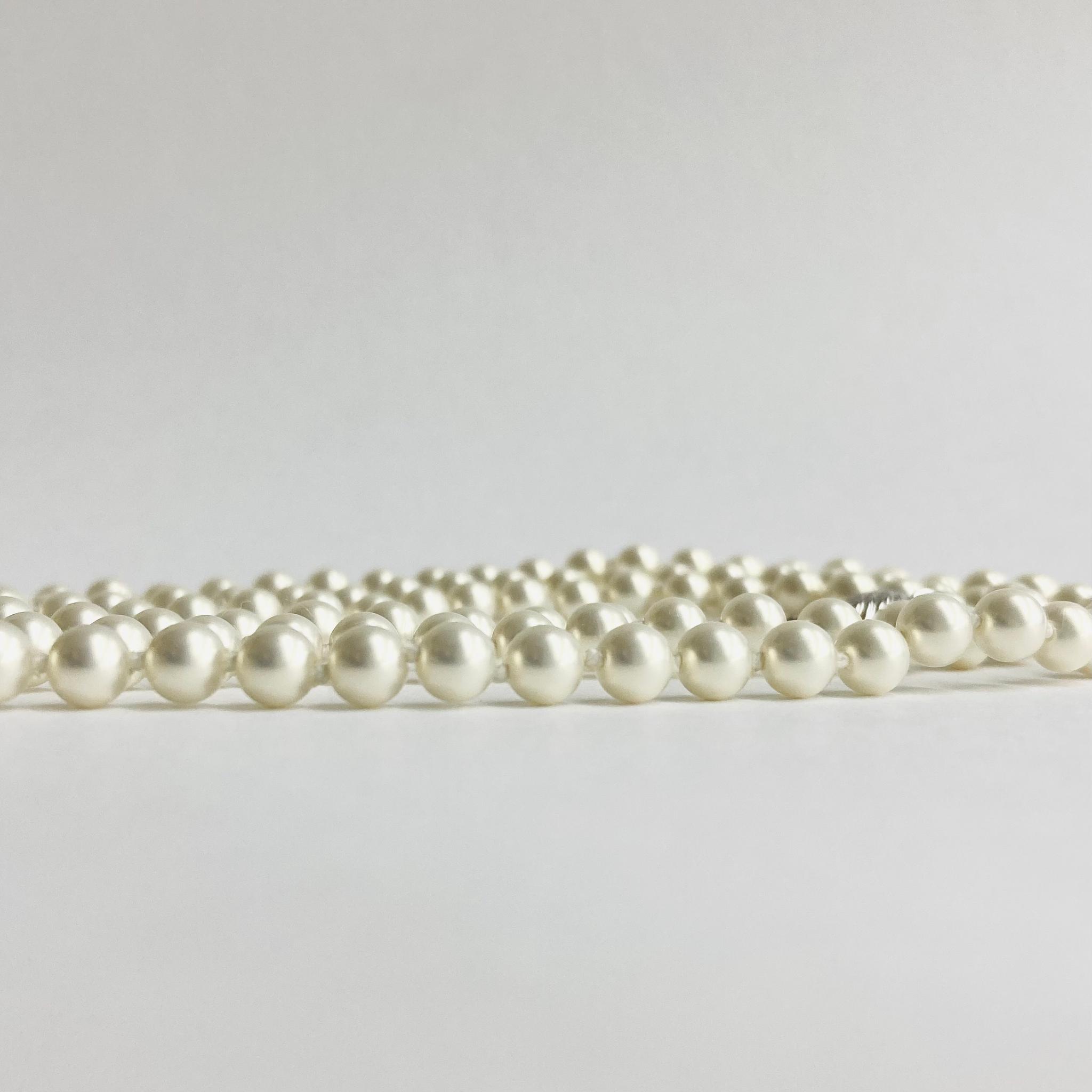 ガラスベビーパール3Wayオールノットロングネックレス/L5mm約123cm/オフホワイト/R/made in ja | 3枚目