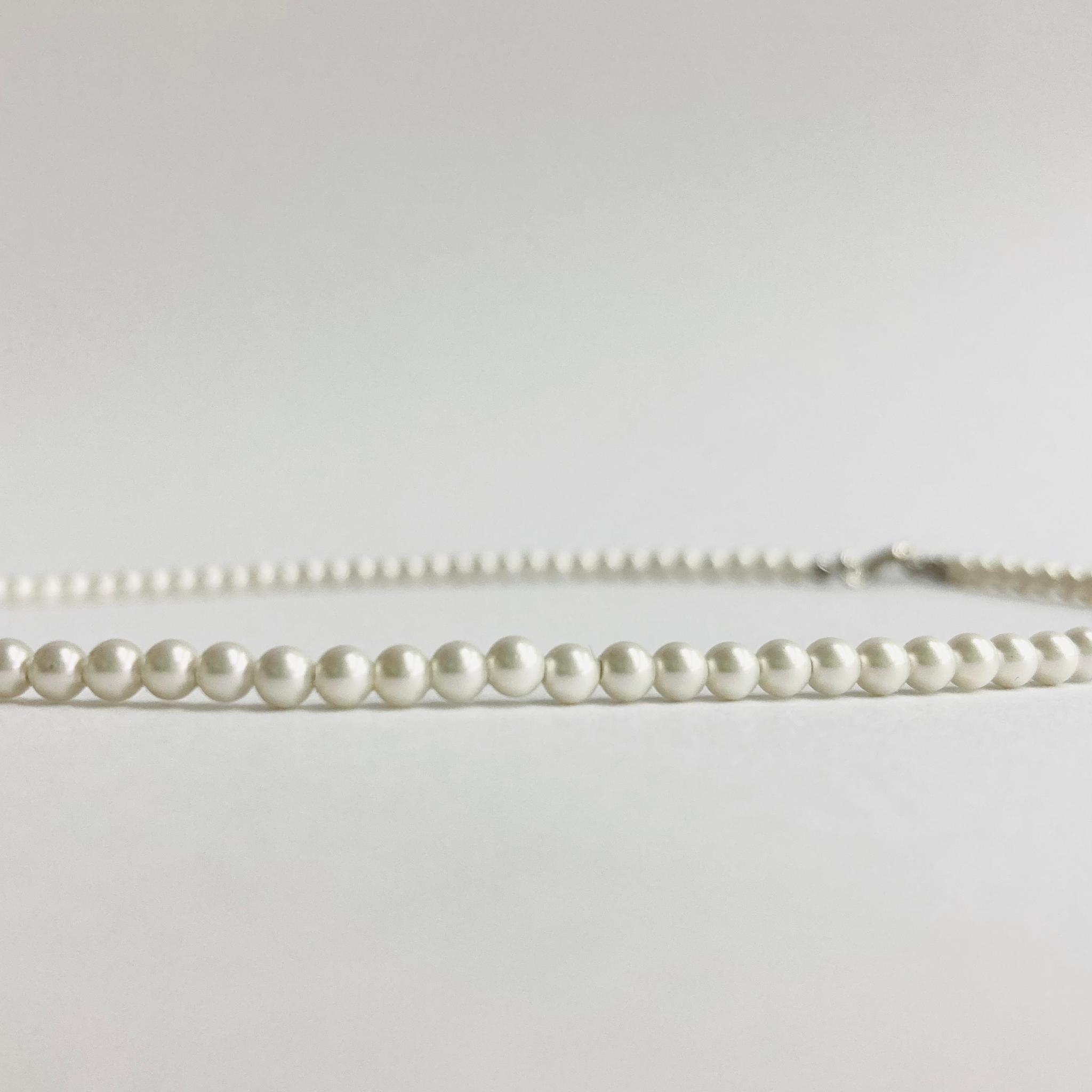 貝ベビーパールショートネックレス/約3mm約38cm/ホワイトピンク/R/made in japan | 3枚目