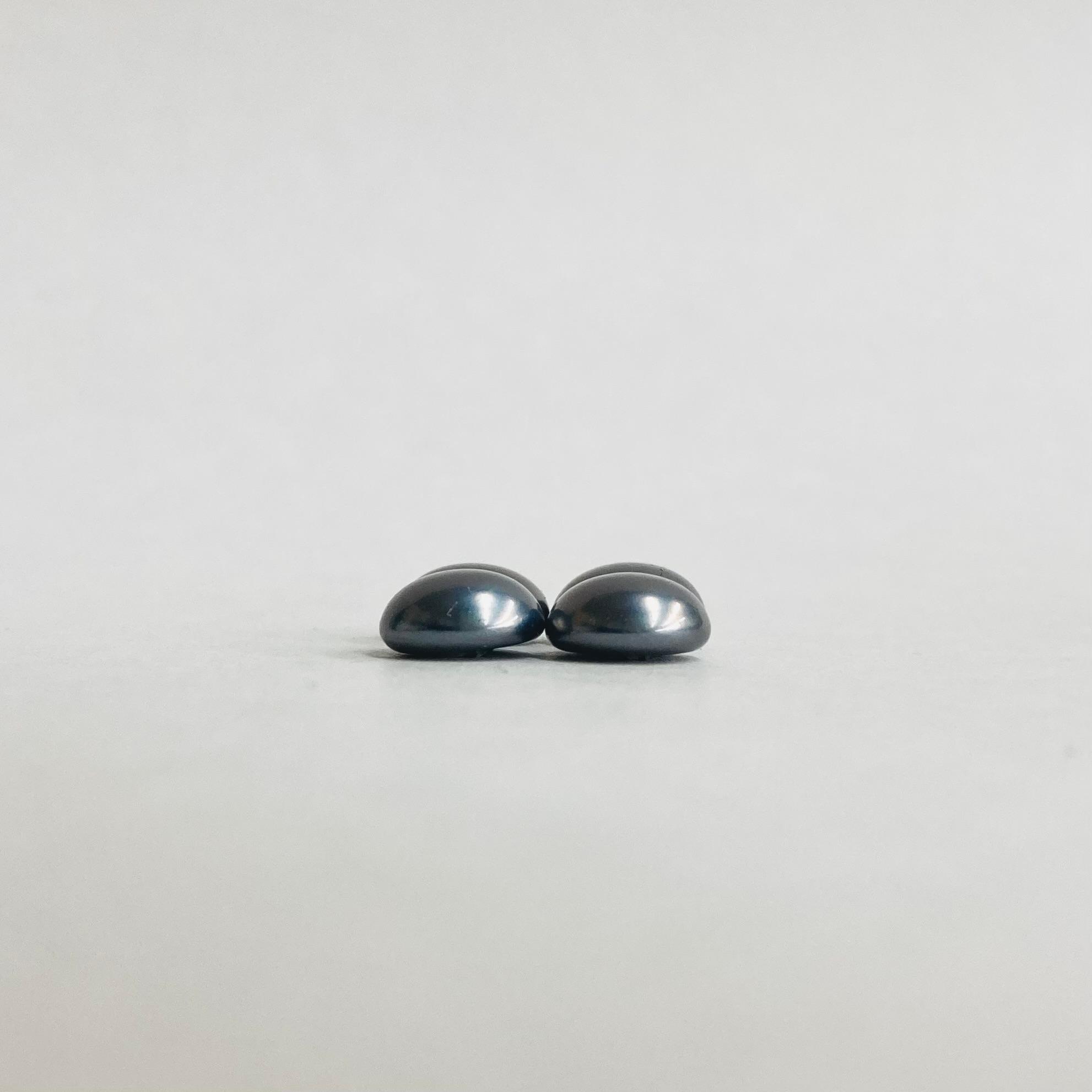 樹脂ボタンカボションパール/約9mm/プルーングレー/4ヶ入/made in japan | 2枚目