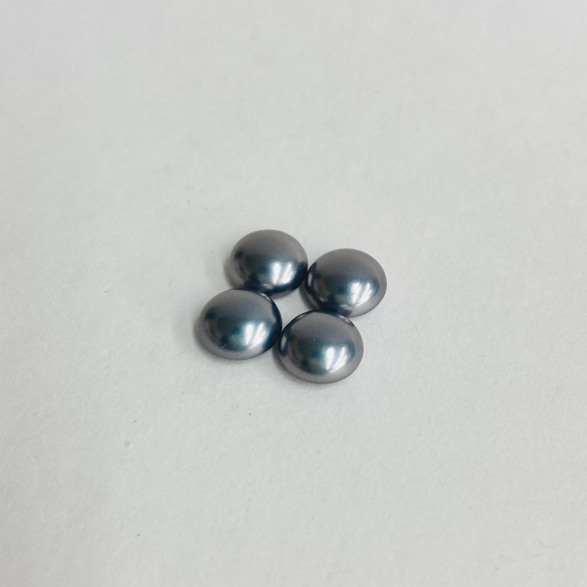 樹脂ボタンカボションパール/約9mm/プルーングレー/4ヶ入/made in japan | 3枚目