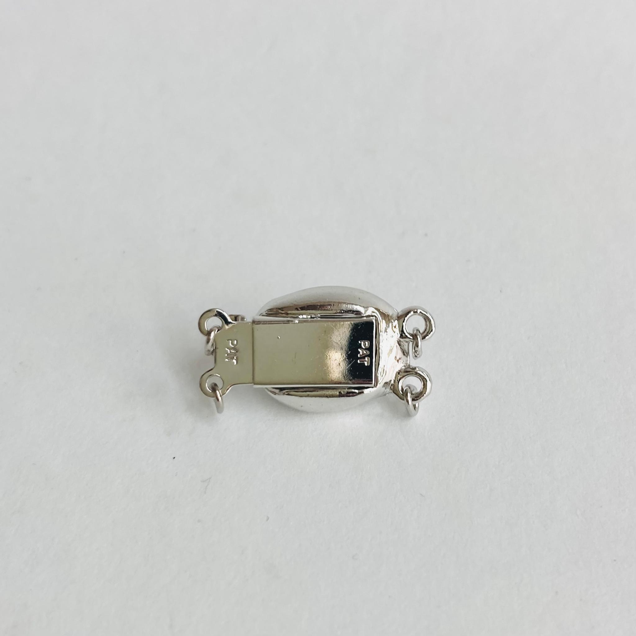 【vintage】2連用デザインクラスプ/樹脂パール付き/11x20mm/R/made in japan | 4枚目